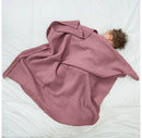 Baby Waffle Blanket, 40" X 40" By Comfy Cubs - Mauve