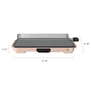 Beautiful XL Electric Griddle 12" x 22" - Non-Stick, Rose