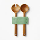 Wood Salad Serving Spoon Set - Brown