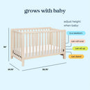 Colby 4-in-1 Low-Profile Convertible Crib - Washed Natural