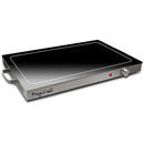 Electric Food Warming Tray with Adjustable Temperature Control: Stainless Steel Buffet Server, 1500W, Silver