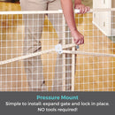 Quick-Fit Wire Mesh Pet/Baby Gate for Wide Openings