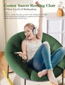Round Saucer Rocking Chair - Natural Wood