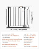 Adjustable Baby Gate - Black