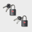 2pk Key Luggage Lock - Gray
