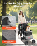 Foldable Pet Stroller - Black/Gray