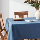 84" x 60" Cotton Blue Tablecloth Blue