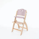 Beyond Junior Wooden High Chair with Tray - Natural/Lilac