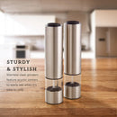 Kamenstein Electric Stainless Steel Salt and Pepper Grinder Set of 2