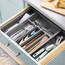 Plastic Expandable Utensil Drawer Organizer Gray - Brightroom™
