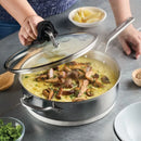 12-Piece 3-Ply Clad Stainless Steel Cookware Set