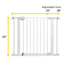 Easy Install Baby Gates for Doorways Fits 29" - 38", Black