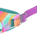 Junior Glide Print Swim Goggles - Teal/Multi: Flexible Anti-Fog Lens, Adjustable Strap