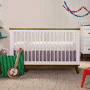 Scoot 3-in-1 Convertible Crib with Toddler Bed Kit - White/Natural Walnut