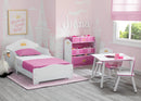 Princess Crown 6 Bin Storage Organizer - White/Pink