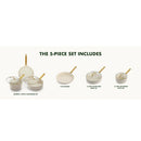 Reserve Ceramic 5-piece Cookware Set - Green
