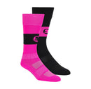 Kids' Over the Knee Athletic Socks - Pink/Black M