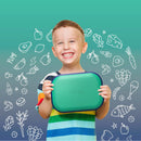 Kids' Bento-Style Lunch Box - Green/Navy