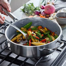 Prism 5qt Hybrid Stainless Steel and Ceramic Nonstick Saute Pan with Lid