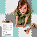 16-Piece Foam Baby Play Mat - Grey, White, Blue