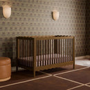 Swell 4-in-1 Convertible Crib with Toddler Bed Conversion Kit - Natural Walnut