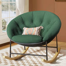 Round Saucer Rocking Chair - Natural Wood
