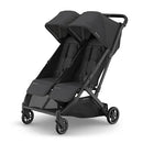 Minu Duo Stroller - Charcoal/Black Leather