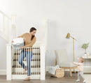 Extra Tall Top of Stairs Safety Gate - White