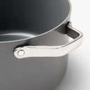 6qt Nonstick Ceramic Coated Aluminum Stock Pot - Dark Gray