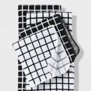 7pc Cotton Kitchen Textile Set Black