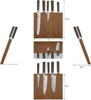Damascus Steel 6-Piece Magnetic Knife Block Set