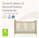 Delta Children Serena 4-in-1 Convertible Crib - Natural Sandstone