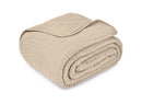 Muslin Cotton Blanket for Adults, Extra Large, King 108" x 90" - Sand