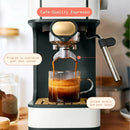 Slim Espresso Machine with 20-Bar Pressure - White Icing