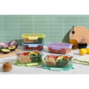 Ello Color Lock 10pc Glass Meal Prep Food Storage Containers Set - Multicolor Pastels