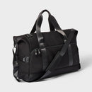 Faux Neoprene Weekender Bag - Black