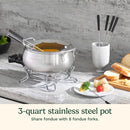 Electric Fondue Pot - Stainless Steel