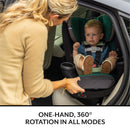 Gold Revolve 360 Extend All-in-One Rotating Convertible Car Seat with SensorSafe- Travertine