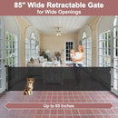 Retractable Baby Gate - Black