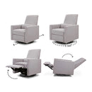 Piper Recliner - Gray with Cream Piping