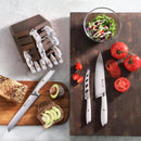 L Series 17-Piece German Steel Forged Knife Set - White