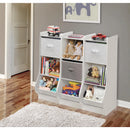 Upright Storage Nook With Reversible Basket - White