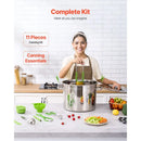 Canning Supplies Starter Kit - 11 Piece Stainless Steel Water Bath Canner