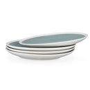 Serenity Stoneware Salad Plate Set of 4 - Green and Cream