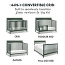 Grove 4-in-1 Convertible Crib - Forest Green