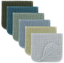 Muslin Burp Cloths - Multicolor Boy, Pack of 6