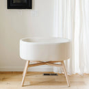 Modern Classic Ivory Leather Bassinet