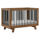 Hudson 3-in-1 Convertible Crib - Natural Walnut/Black