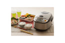 Micom 5.5-Cup Rice Cooker & Warmer with Steam Basket - Brown: Stainless Steel, 8 Settings, Automatic Keep Warm