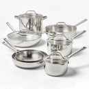 1.5qt Stainless Steel Sauce Pan with Straining Lid - Silver